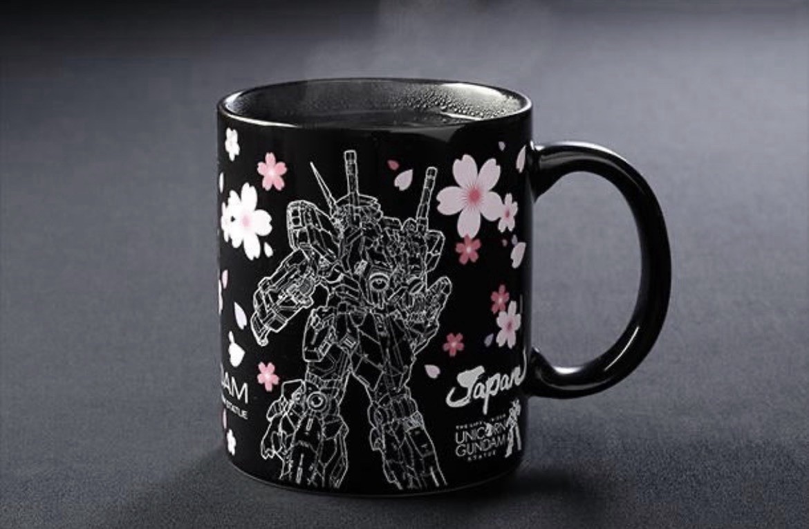 GUNDAM Cafe Limited Unicorn Gundam Ver. TWC Thermo Color Changing Mug Sakura New