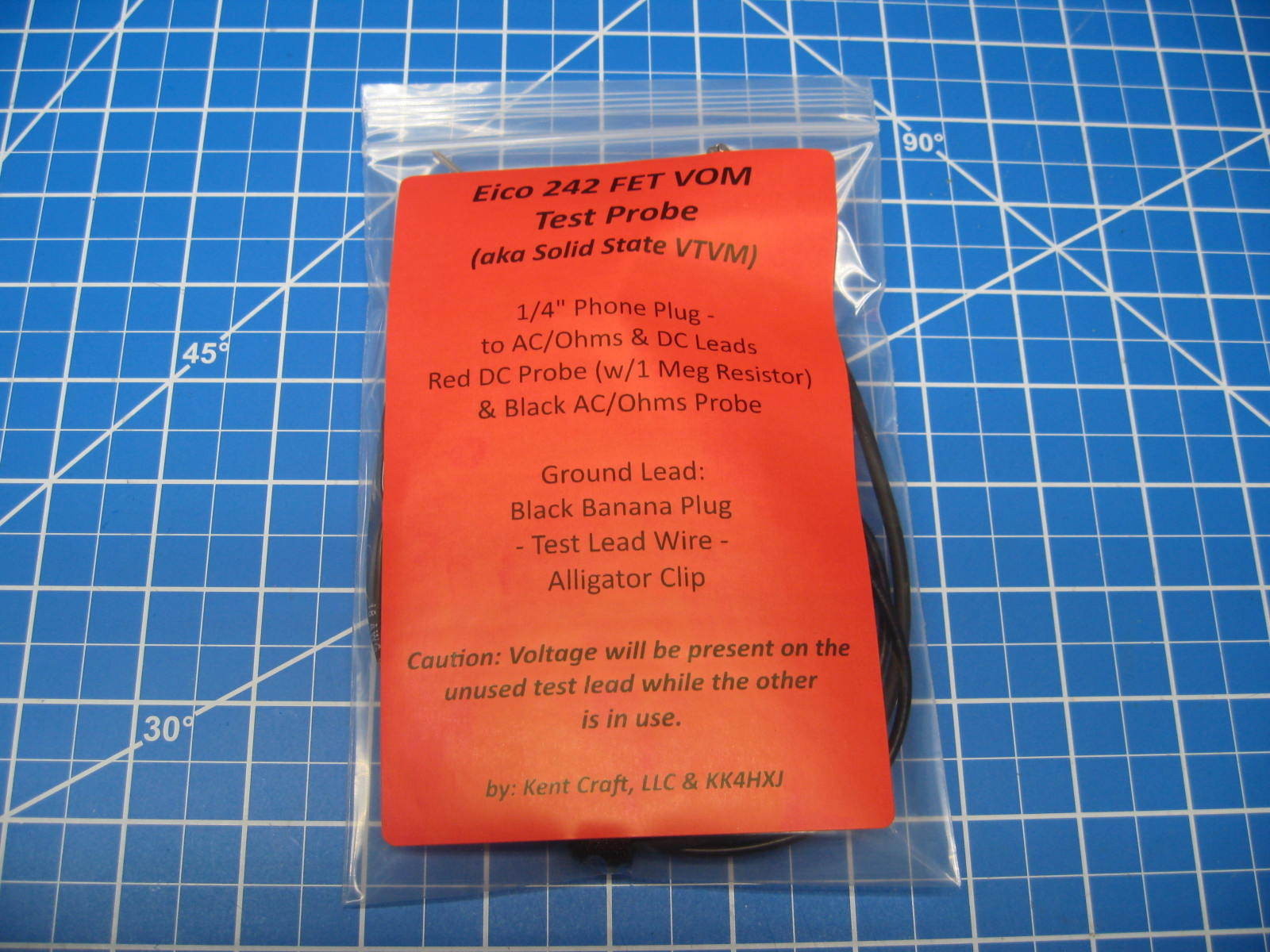 Custom Test Probe - Assembled - Eico 240/ Eico 242 - FET VOM/Solid State VTVMs