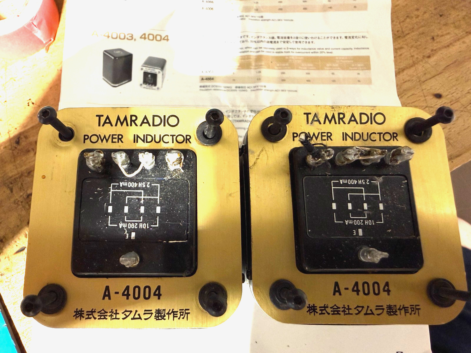 TAMURA A-4004 Power Inductor Tamradio Pair