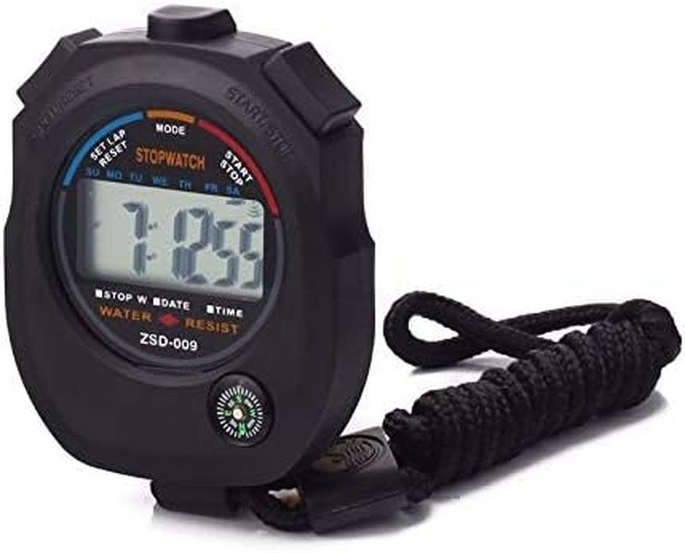 2 Pack Multi-Function Electronic Digital Sport Stopwatch Timer, Large Display wi