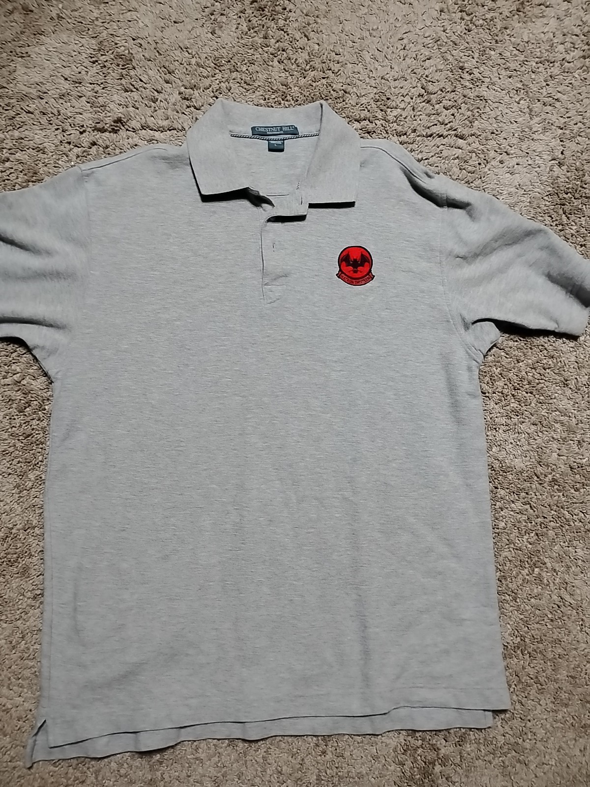 Hatron 13 Navy Squadron Polo Shirt Gray Size Large NICE!