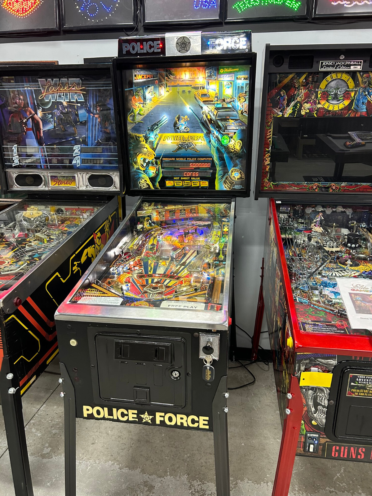 Police Force Pinball Machine by Williams 1989 - Professionally Refurbished