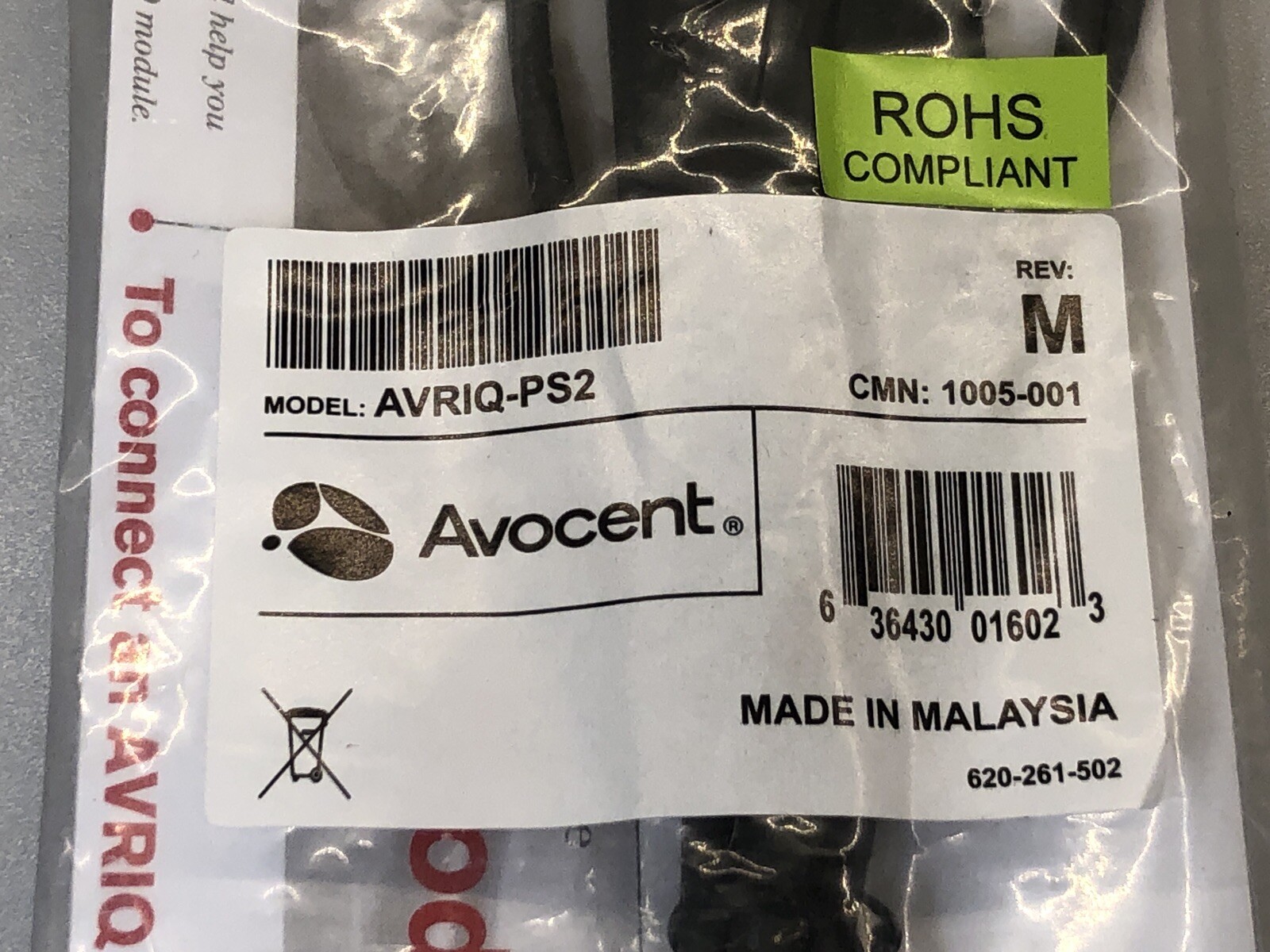 New Avocent AVRIQ-PS2 Module 620-261-502 KVM Server Interface | SEALED