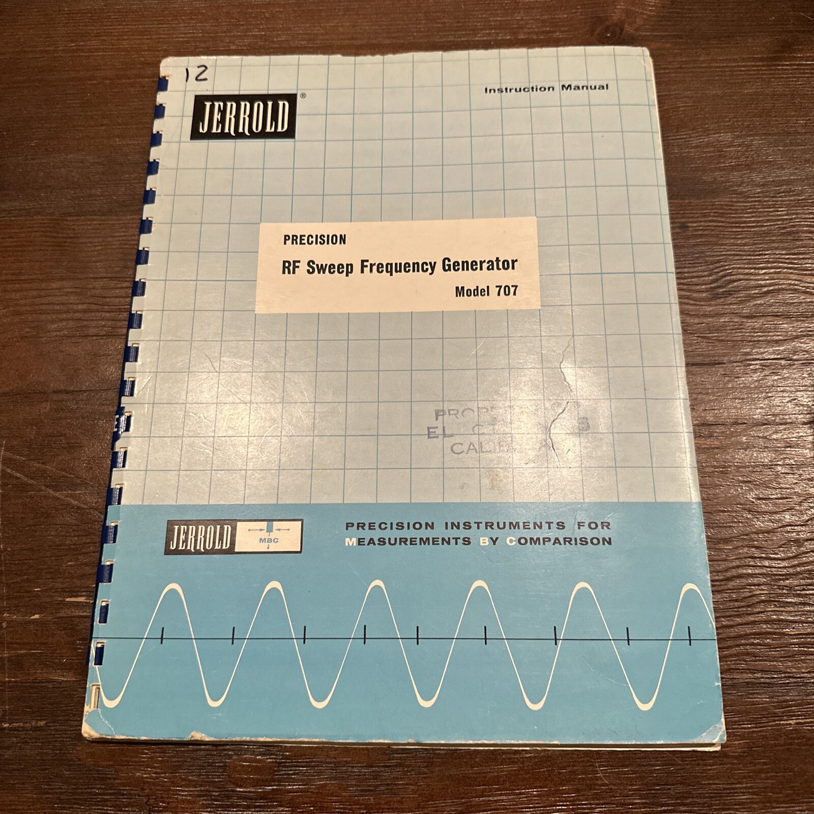 Jerrold Electronics Model 707 RF Sweep Frequency Generator Instruction Manual