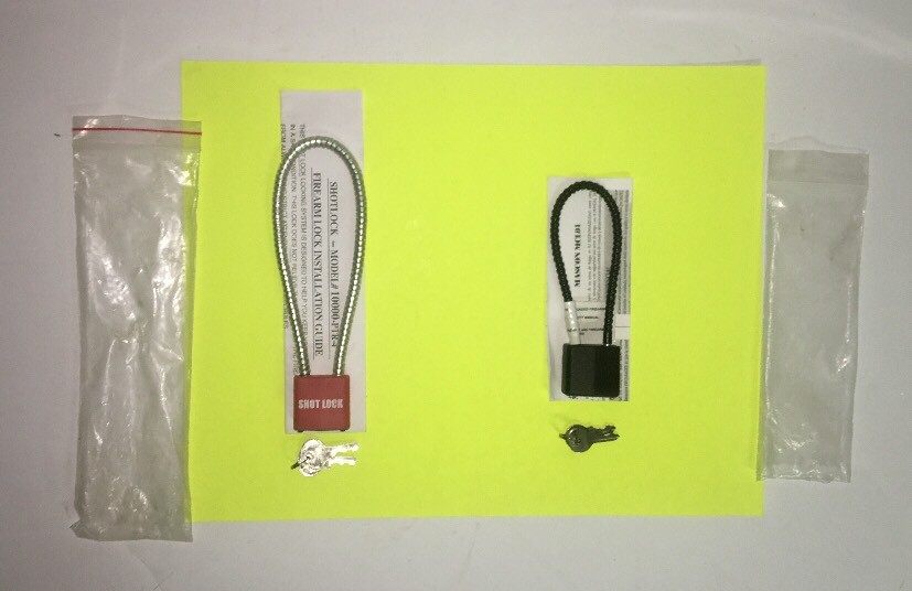 *NEW* LOT OF 2 FIREARM LOCKS SHOTLOCK & MASCON W/2 KEYS PER LOCK *FREE SHIPPING*