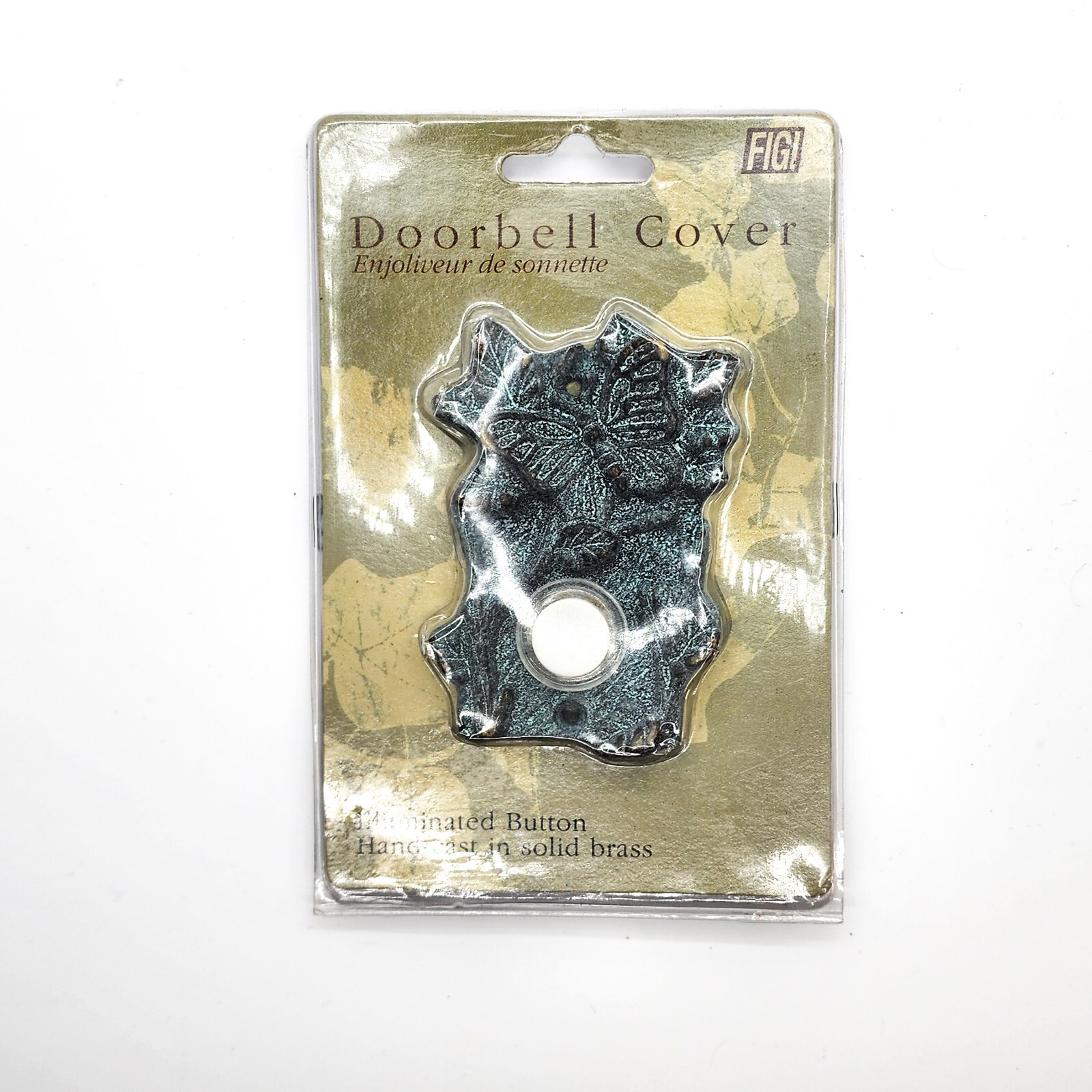 Figi Hand Cast Brass Butterfly Illuminated Button Doorbell Cover New