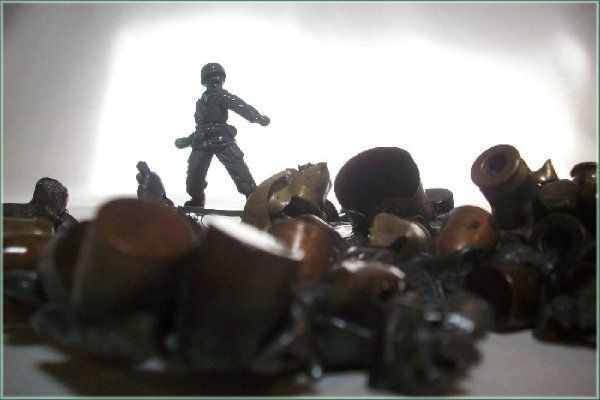 Last Man Standing ..... assemblage art