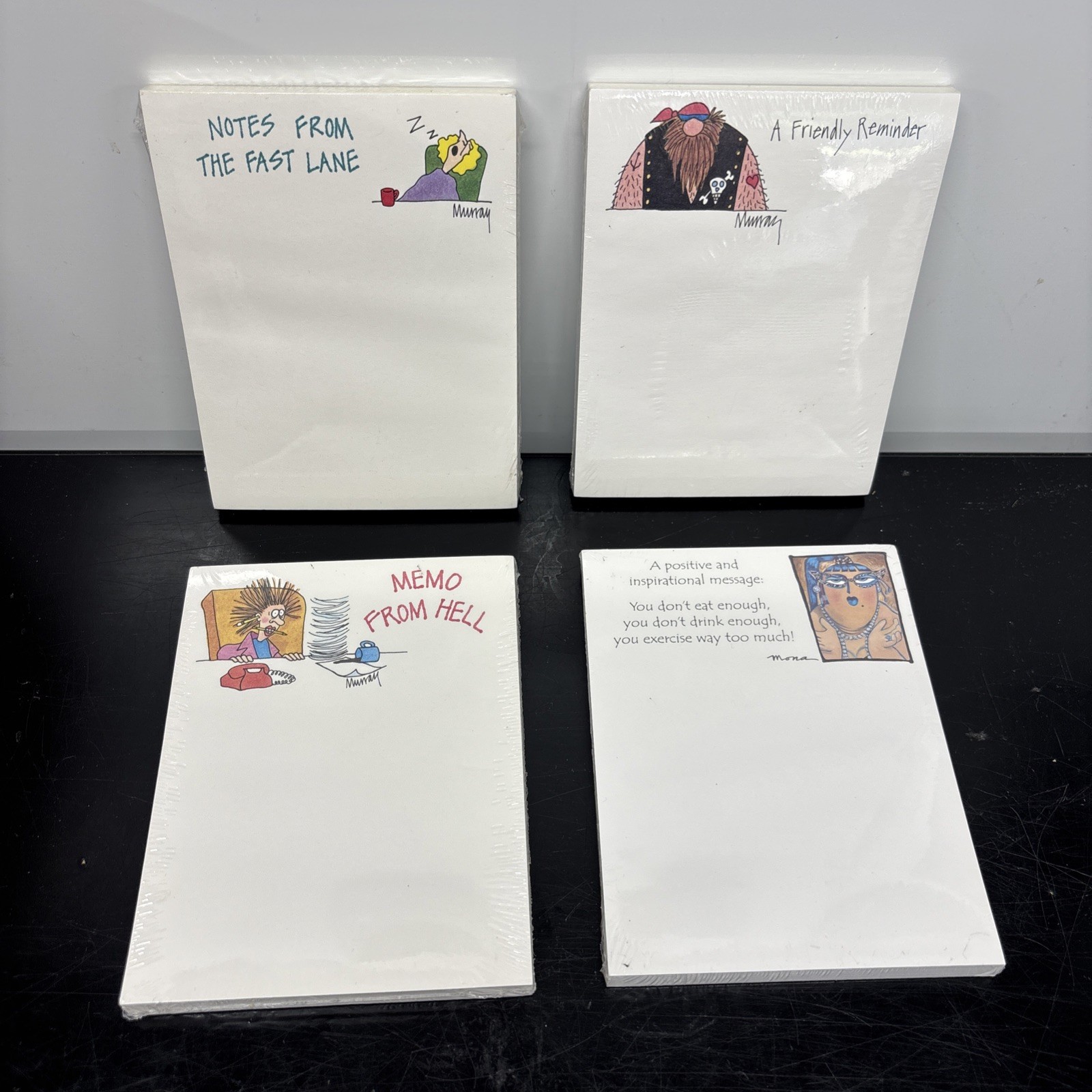 Vintage Murrays Law & Mona Magnetic Notepads 85 Sheets Set of 4 New in Package