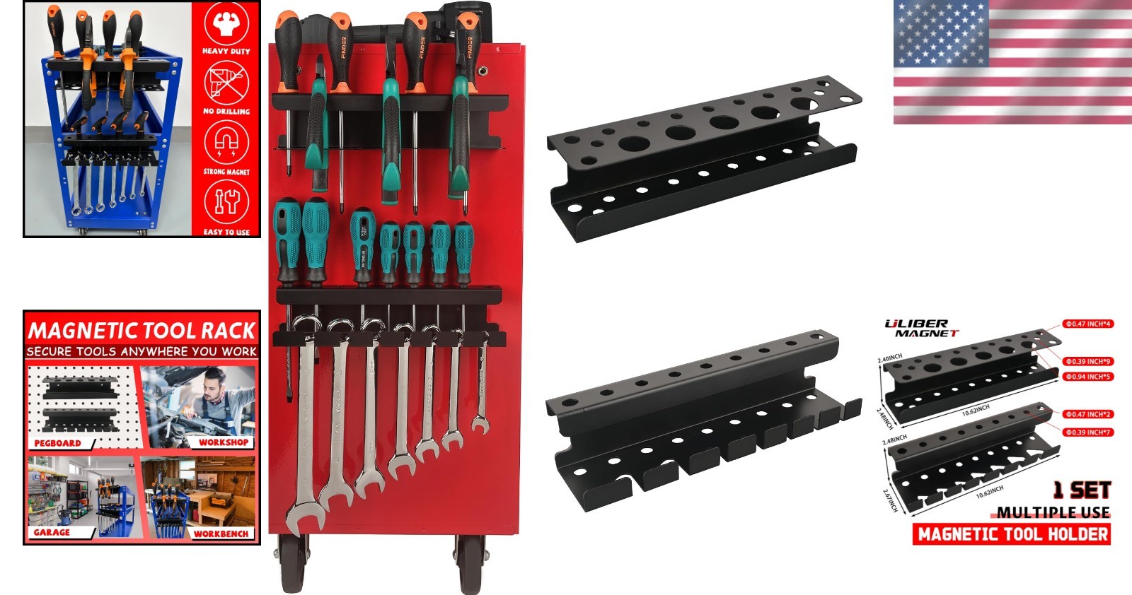 Versatile Magnetic Tool Holders – Securely Store Your Tools with Ease and Style