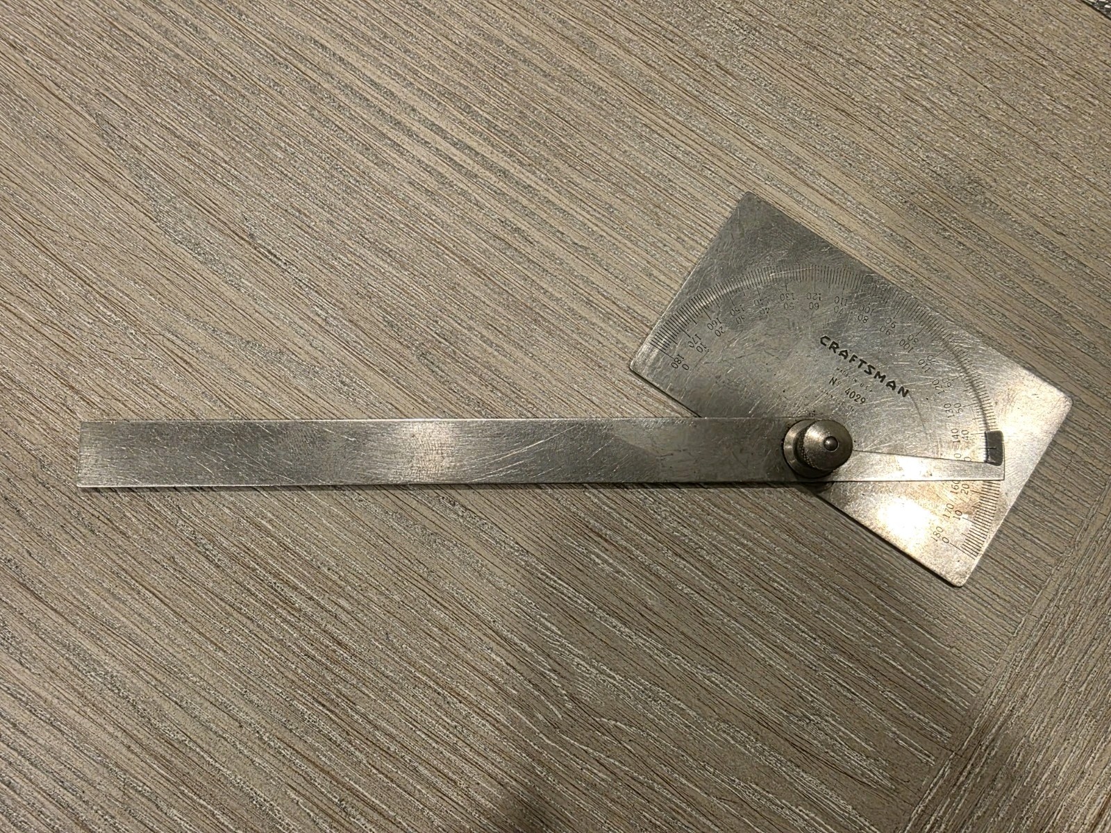 Vintage Craftsman No. 9-4029 Stainless Steel Protractor USA