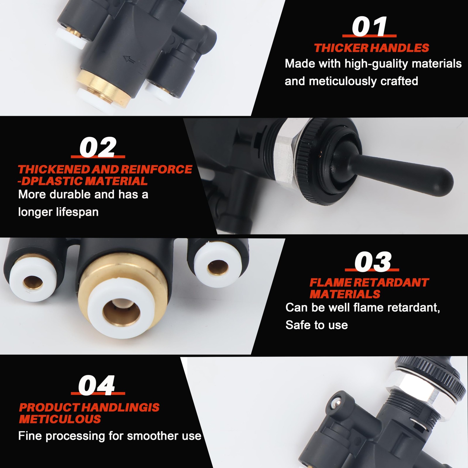 818-0007-000 Air Window Toggle Valve Switch 1/4 Compatible with Peterbilt 379
