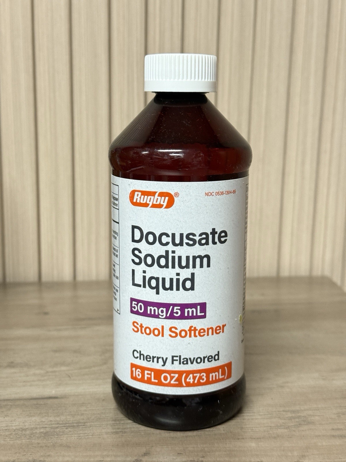 Rugby Docusate Sodium Liquid 50 mg / 5 mL - 16 Fl Oz | Colace Liquid Exp 11/2026