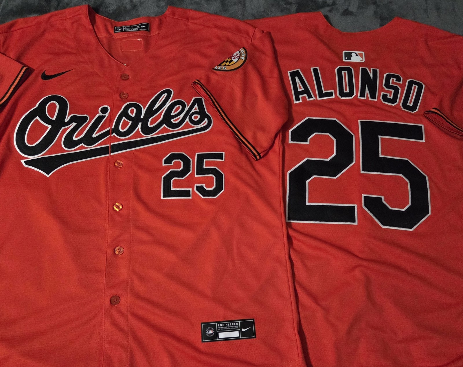 Fast Free Shipping! XL Pete Alonso Baltimore Orioles Stitched Jersey 25
