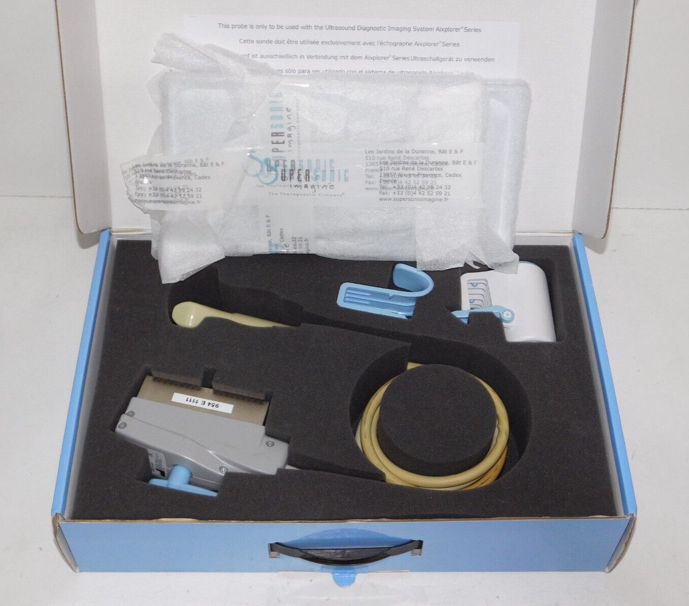 Hologic SuperSonic Imagine SL15-4 SSIP90002 Imaging Probe w/ Accessories in Box