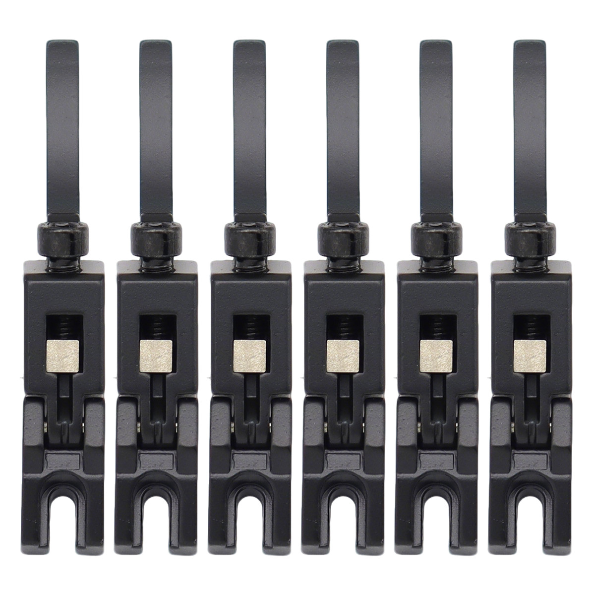 6Pcs Black Electric Guitar Tremolo Double Locking Bridge Saddles String Saddles