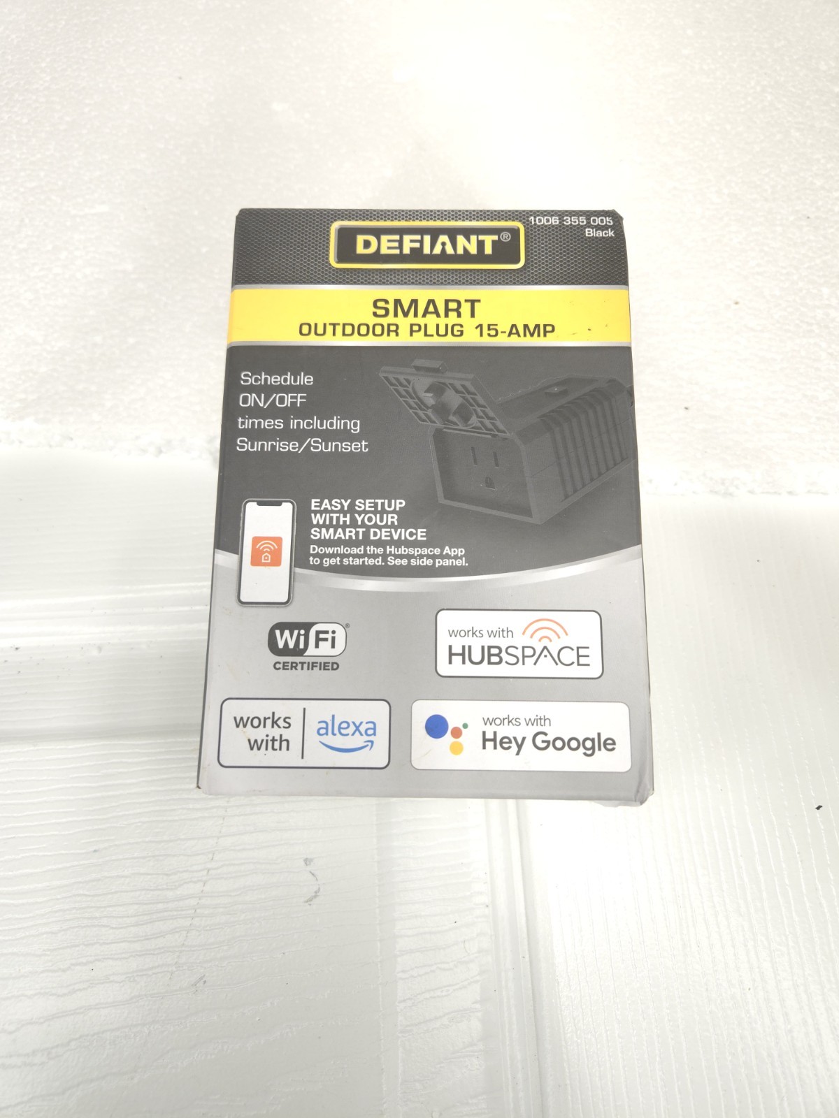 Defiant Smart Outdoor 15a Single Outlet Wi-Fi Bluetooth Plug