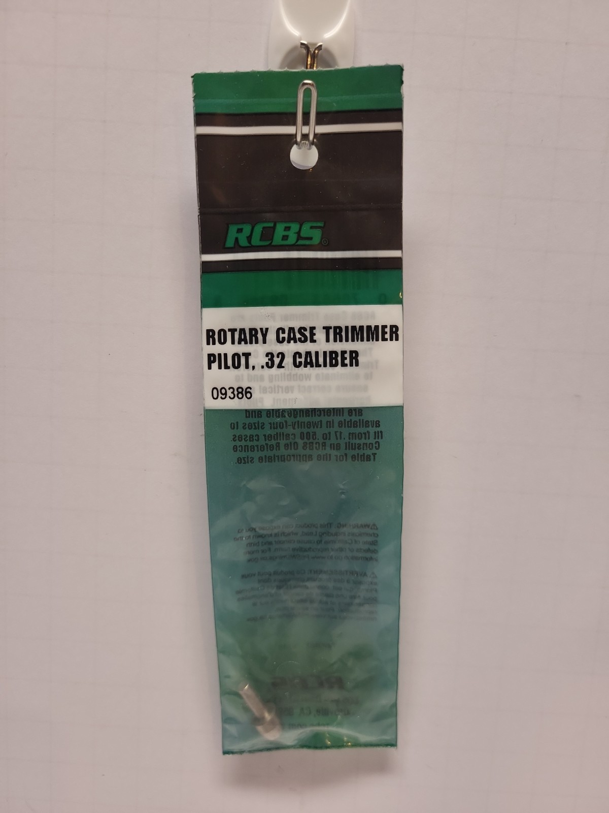 RCBS Rotary Case Trimmer Pilot .32 Caliber 09386