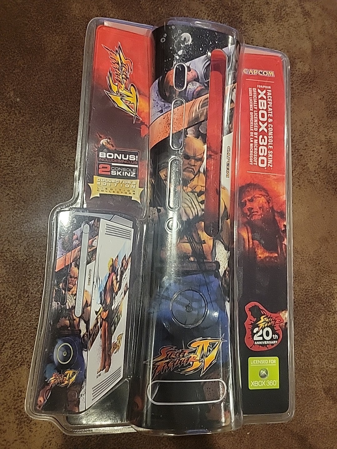 Microsoft Xbox 360 Street Fighter 4 Faceplate and Console Skins New
