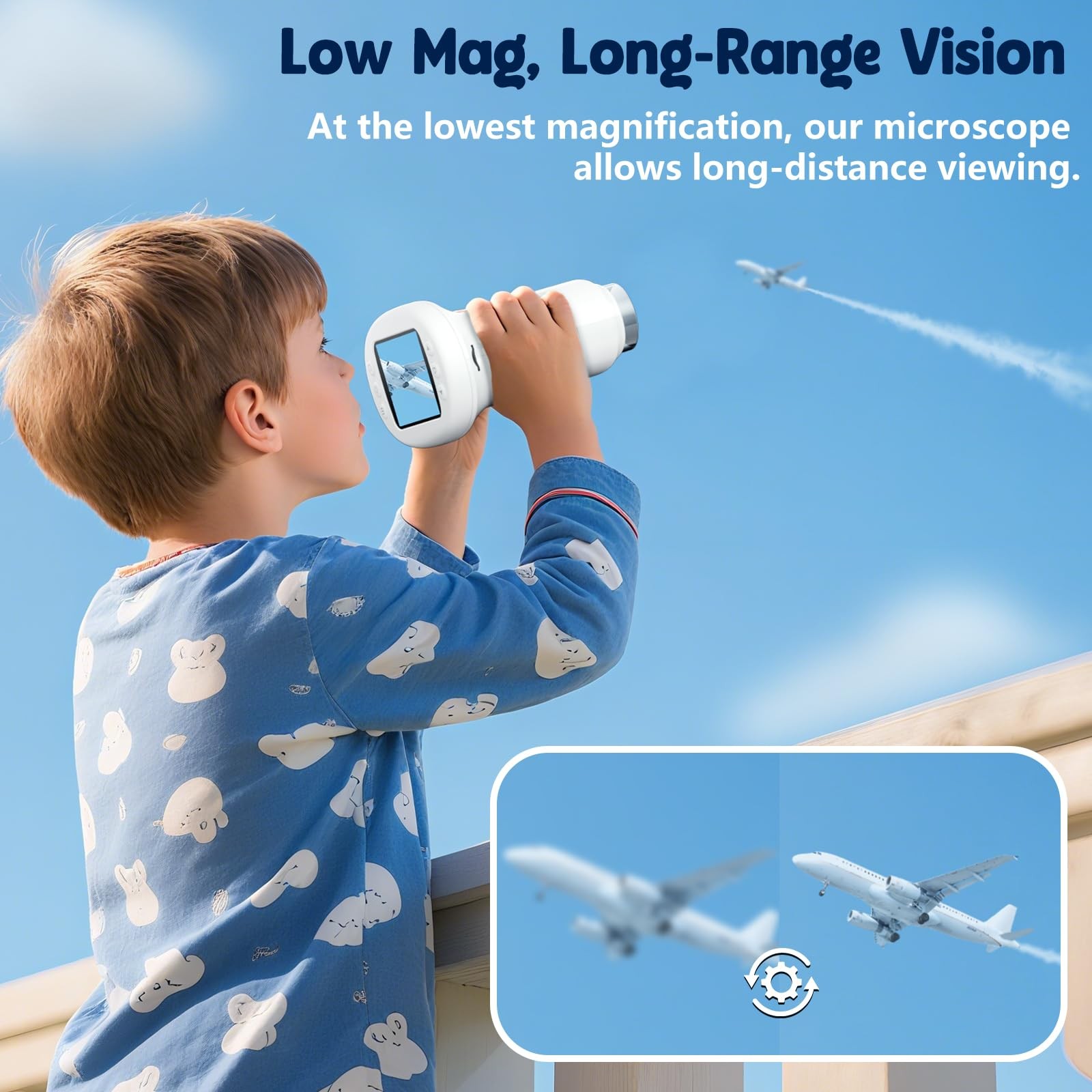 1000X Handheld Microscope for Kids, Portable 4K Digital Microscope with 12