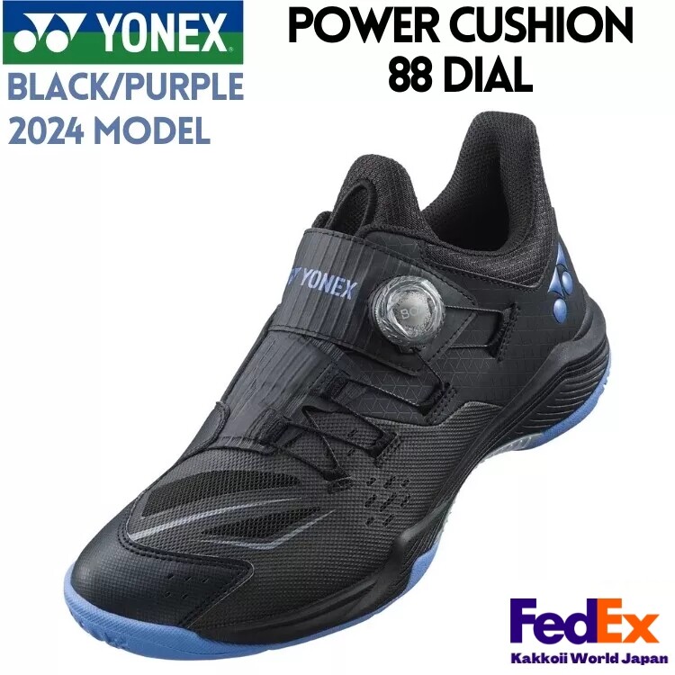 YONEX Badminton shoes POWER CUSHION 88 DIAL Black/Purple SHB88D3 537 2024 NEW!!