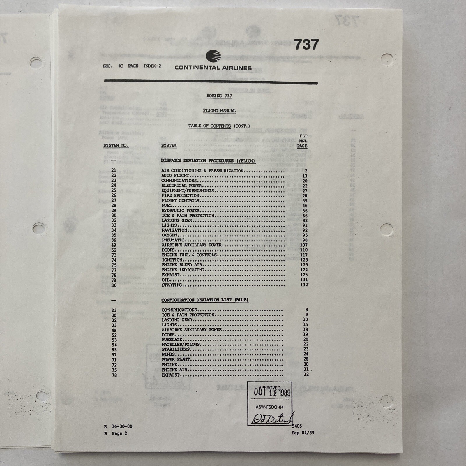 Boeing 737 Minimum Equipment List (MEL)