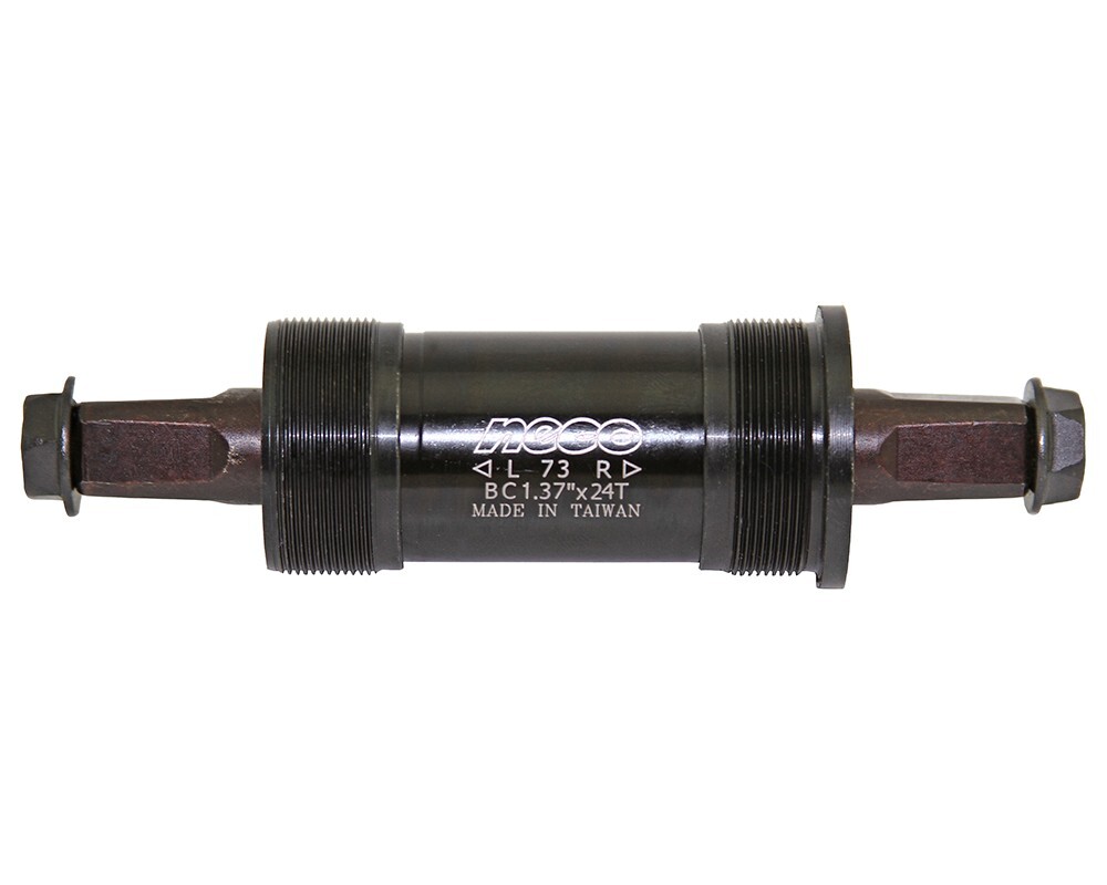 NECO Bicycle Bike Bottom Bracket Cartridge Square Set 73mm 127.5mm Black.