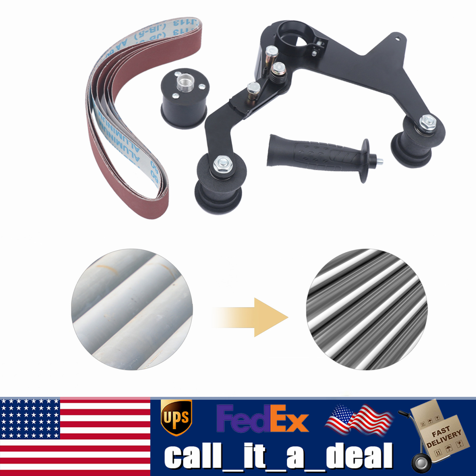 Belt Sander Attachment for Drill,4x74cm 5 Pcs 60-600 Mesh Sanding Belts Black