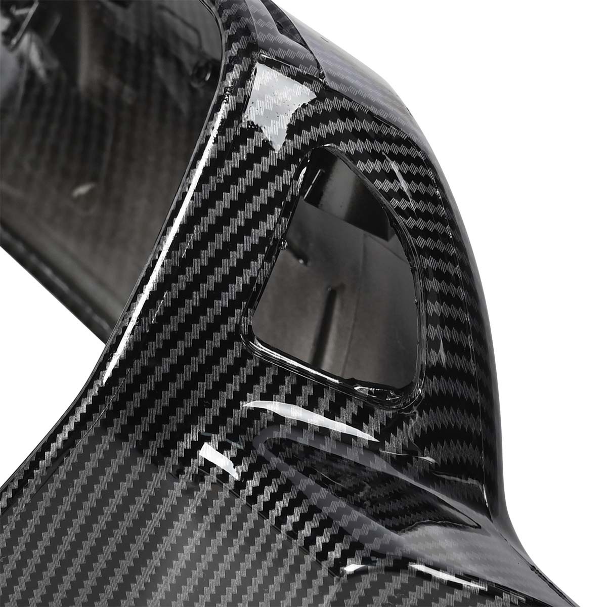 Carbon Fiber Look Mirror Cover Caps For Audi A5/S5 B8.5 2010-2016 W/ Lane Assist