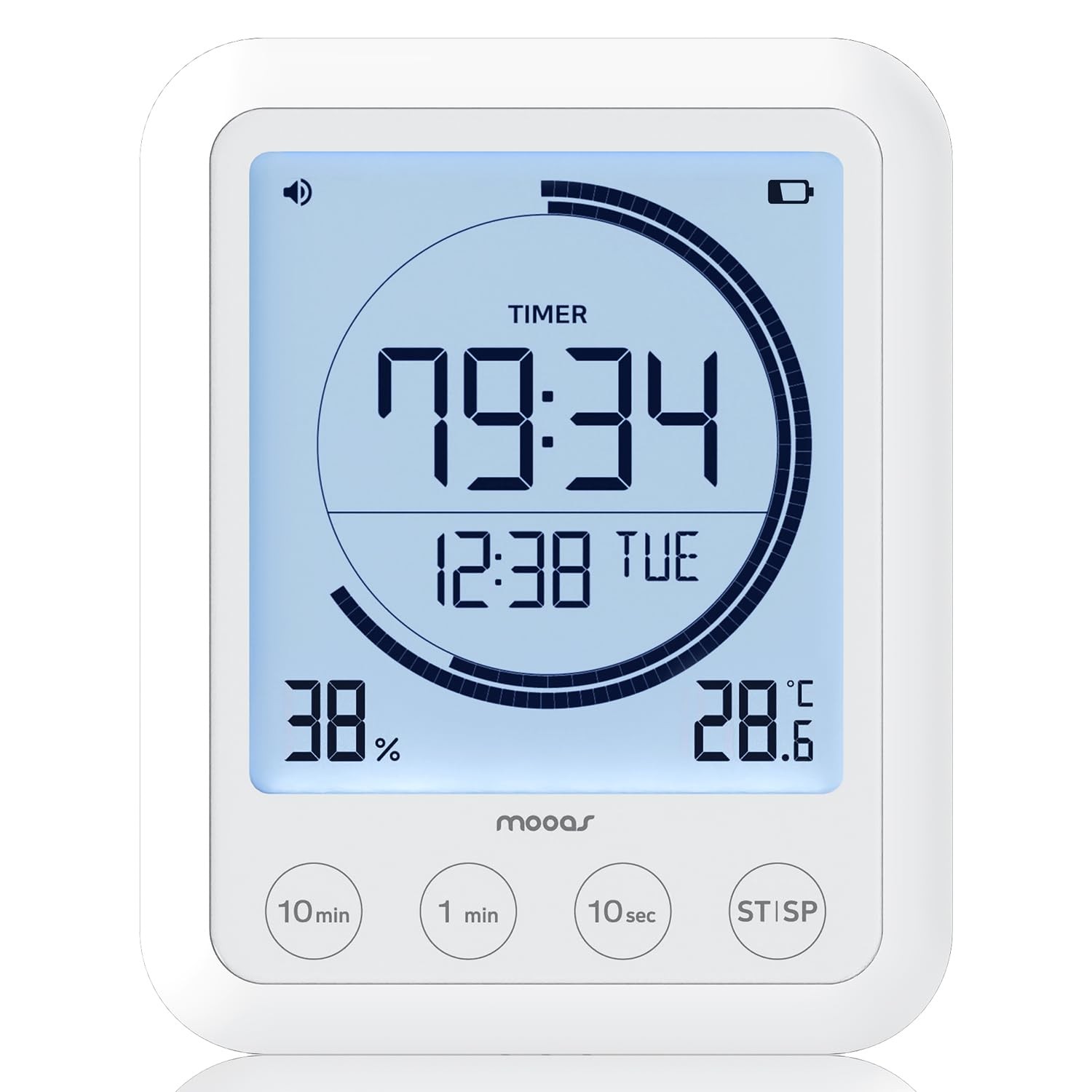 mooas Visual Shower Clock Digital Bathroom Shower Clock Waterproof Shower Tim...