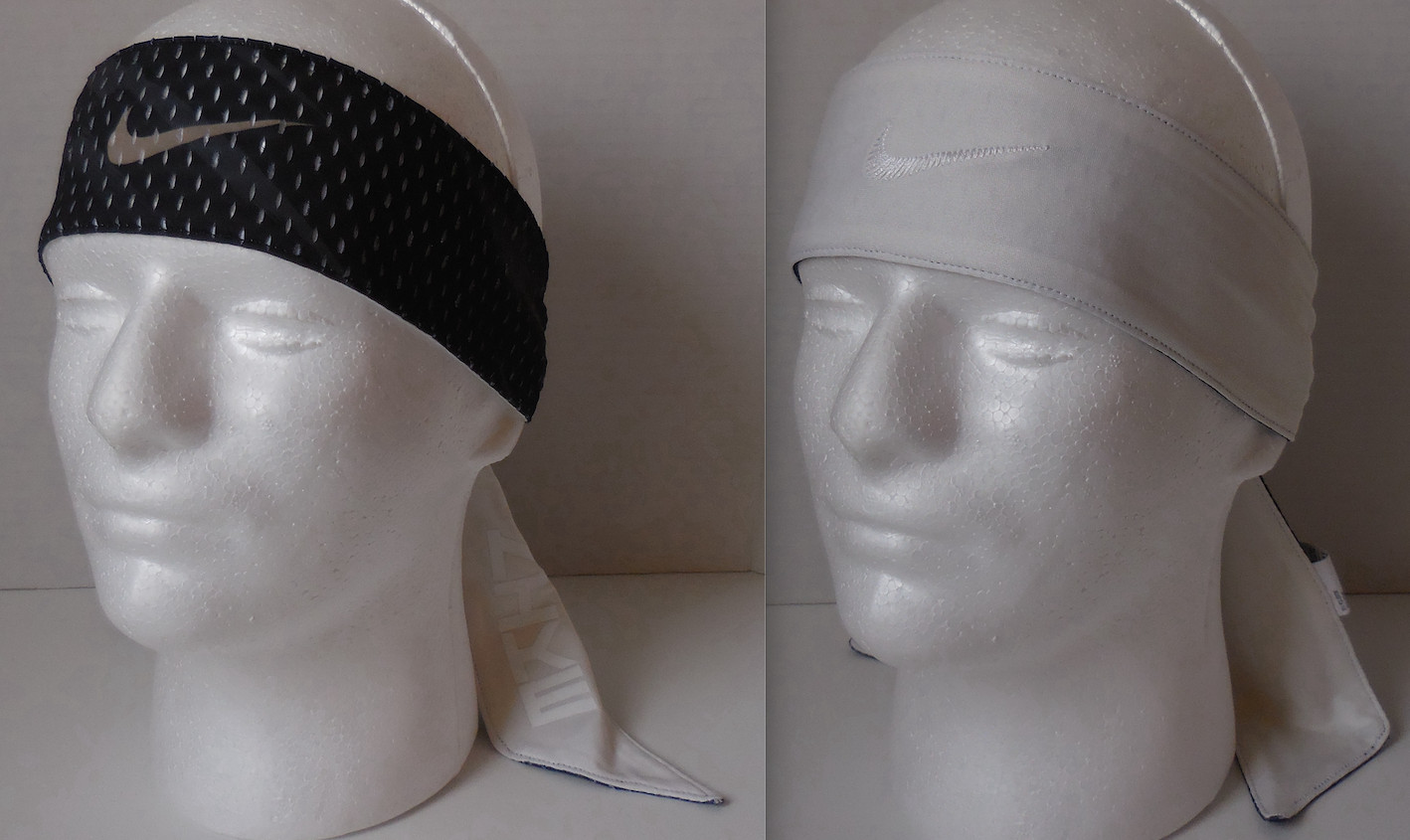Nike Dri-Fit Head Tie Reversible Printed Men Black/Light Bone/White