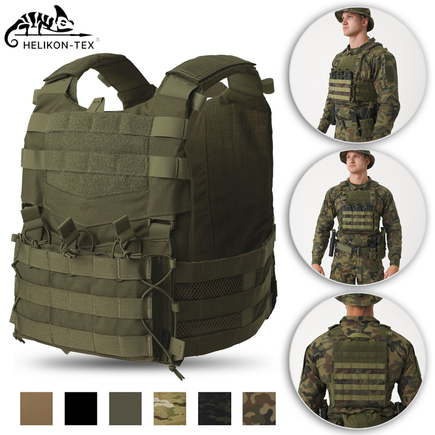 Modular Tactical Vest Helikon Tex Guardian Military Set Plate Carrier Chest Rig