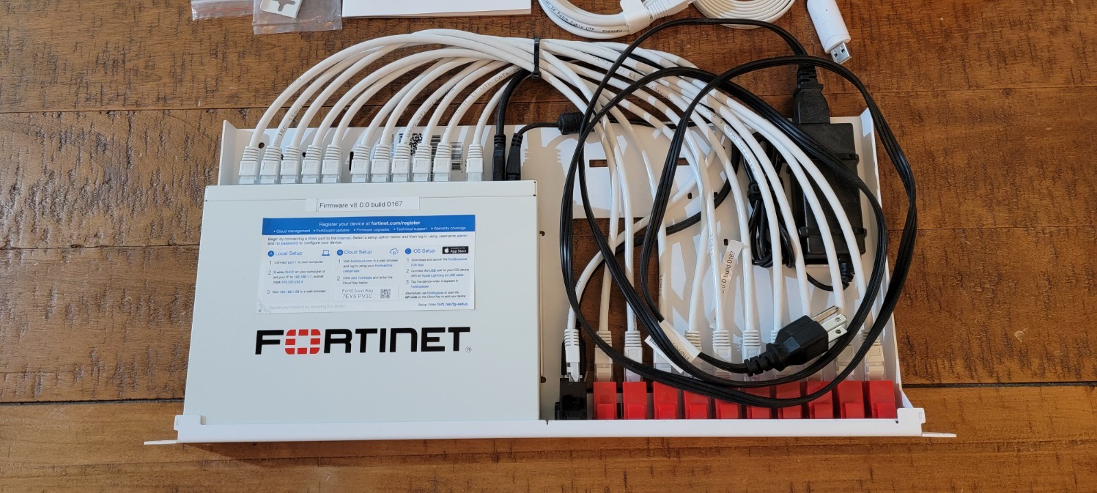 Fortinet FortiGate 60F FG-60F Firewall + Rackmount.IT RM-FR-T10 Bundle
