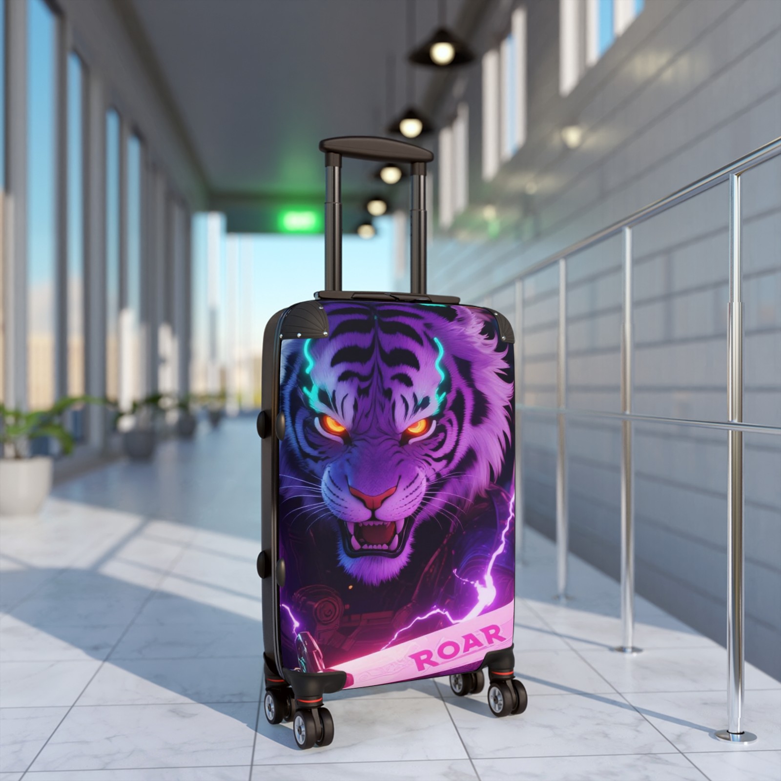 Neon Roaring Tiger Suitcase | Luggage