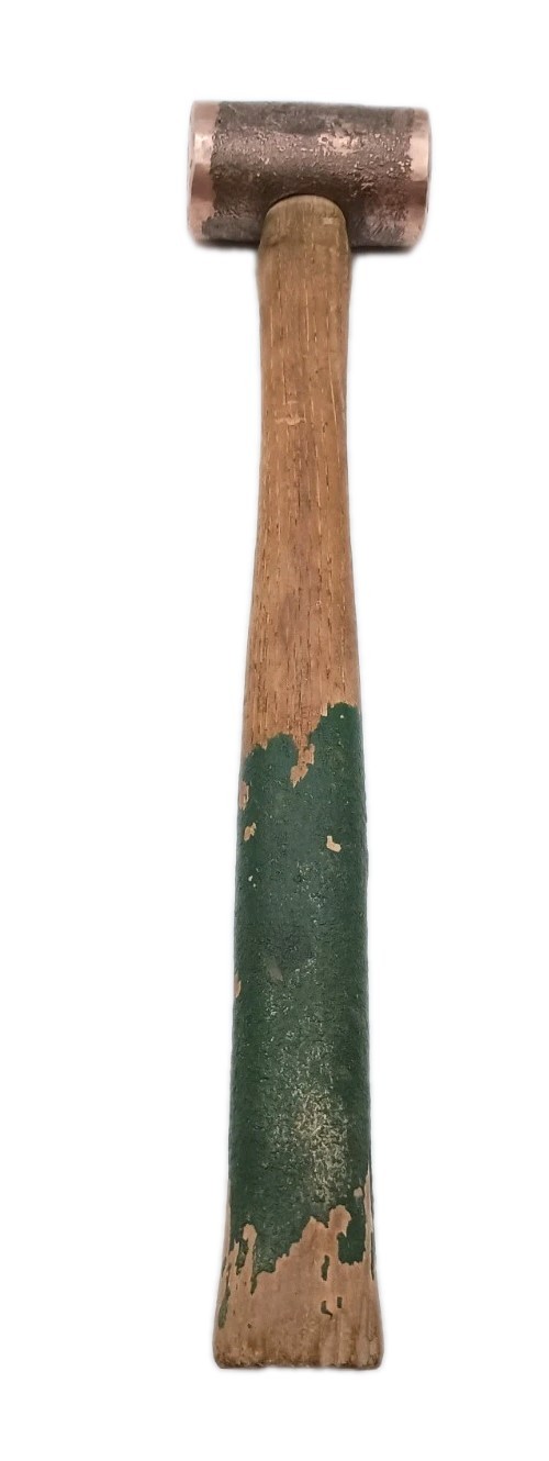Vintage Copper Wood Hammer Mallet no Spark