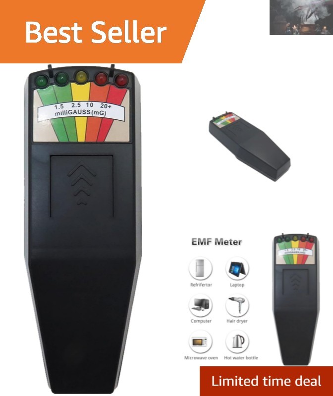 Compact Handheld EMF Detector with 5-LED Display - Ideal for Ghost Hunting