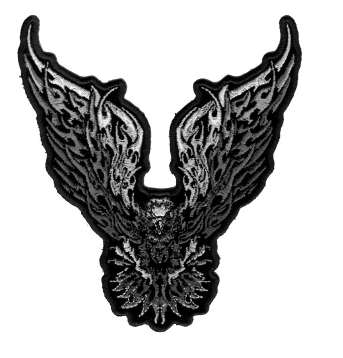 5" TRIBAL EAGLE BIKER MOTORCYCLE EMBROIDERED PATCH