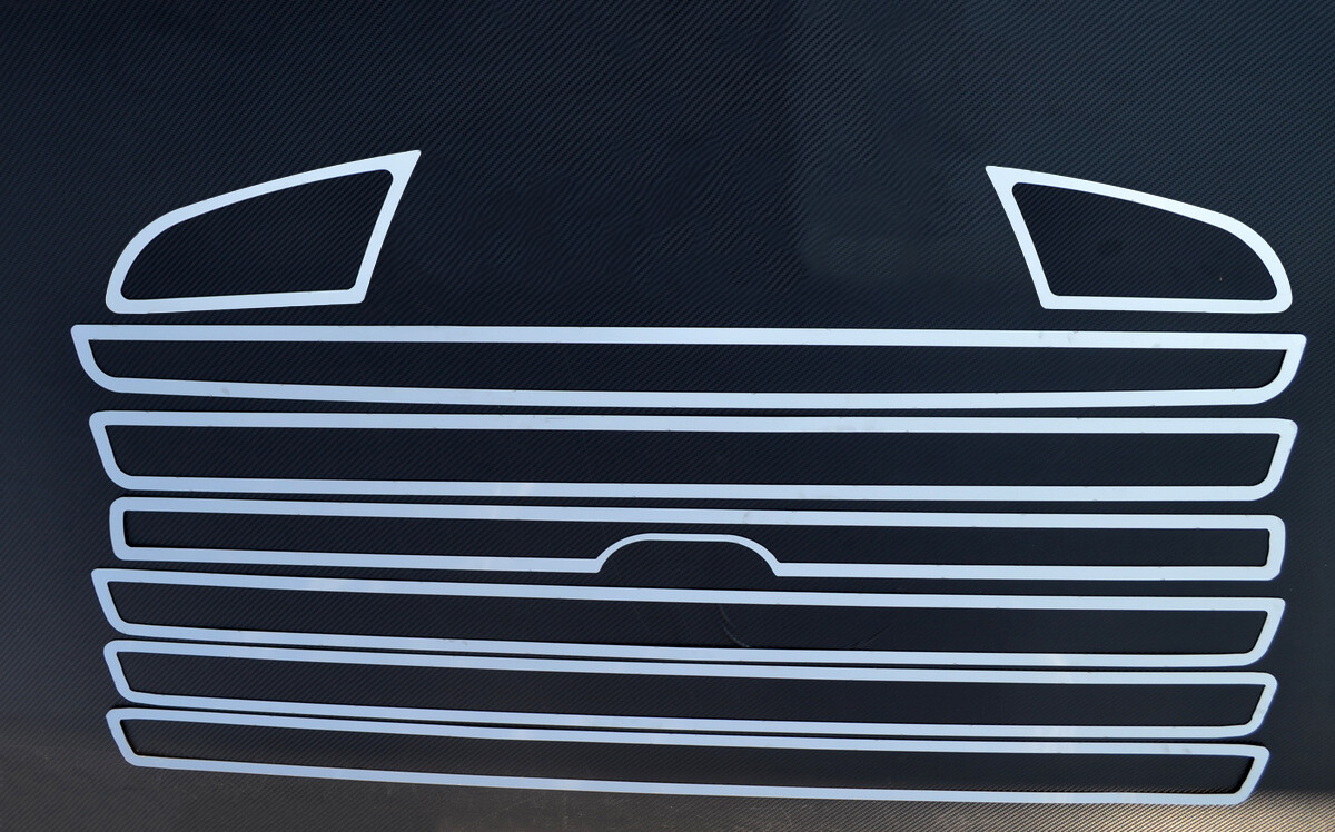 9 pcs Stainless Steel SCANIA R 2010-16 Front Grill Covers Decorations Wide Cabin