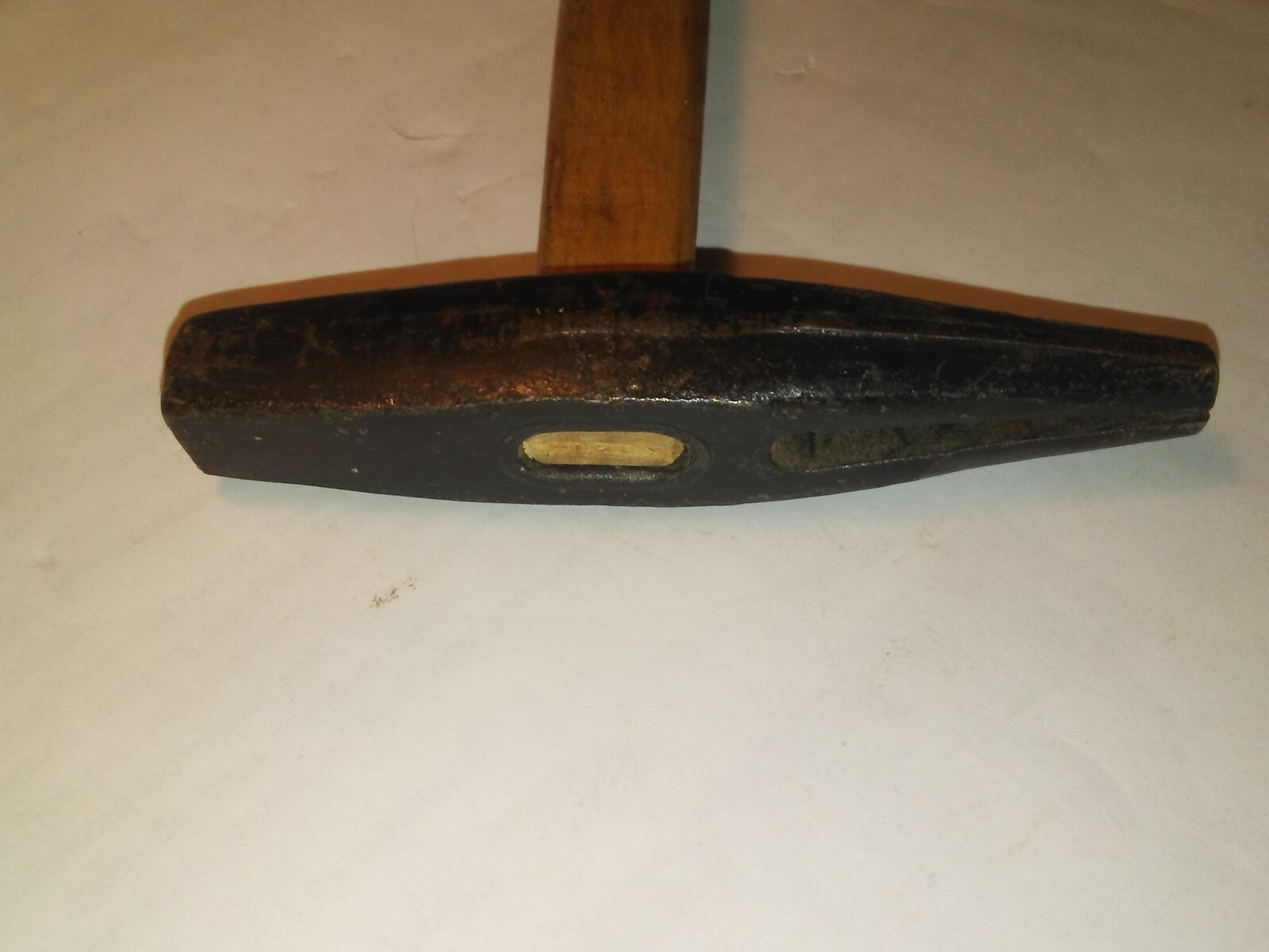 Vintage Upholsterer's Hammer Head + Tack Claw, Original Handle. 6.9 oz.