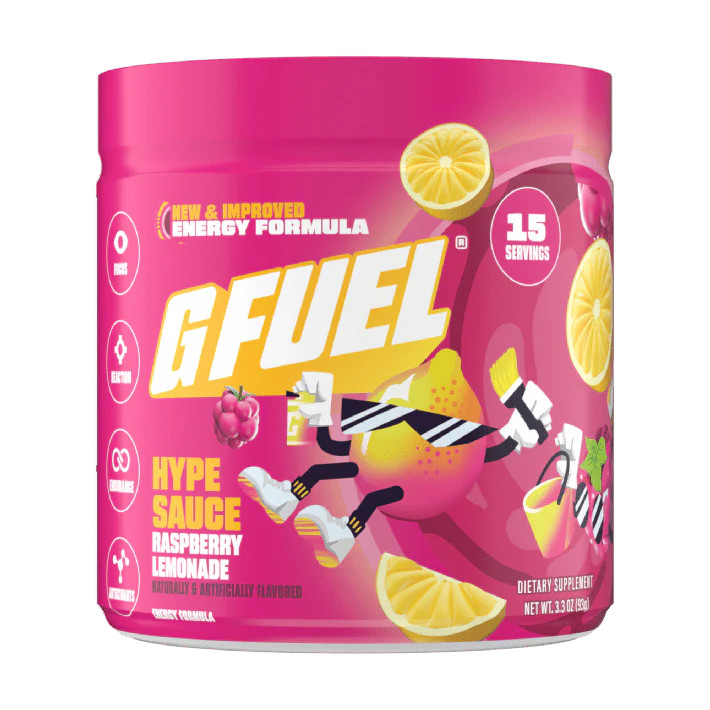 G Fuel Hype Sauce (Raspberry Lemonade) Mini Tub 15 Servings Energy Formula 2.0