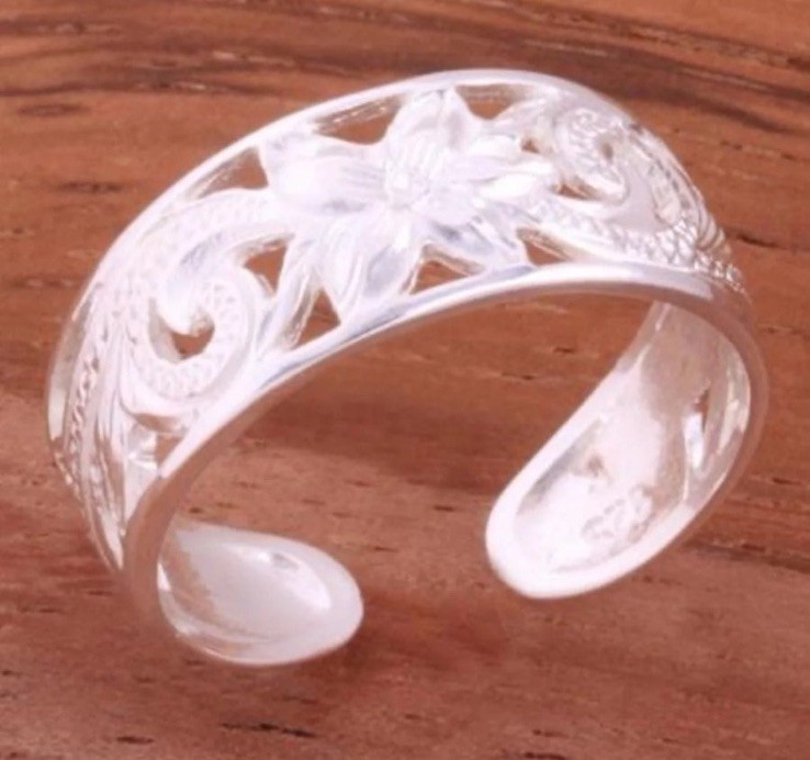 8mm Hawaiian Scroll See Through Toe Ring