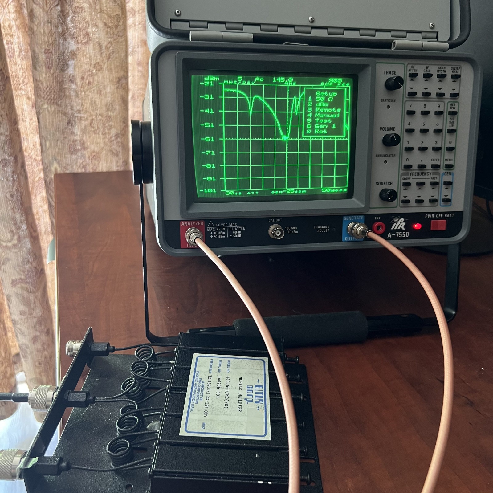 ifr-7550 spectrum analizer