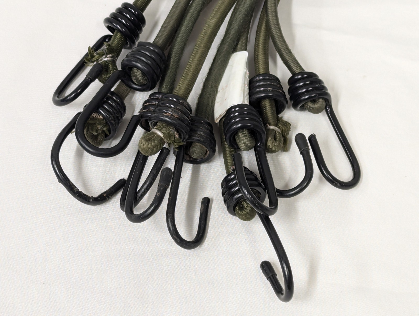 Genuine British Army Elasticated Bungee Cord Straps x 10