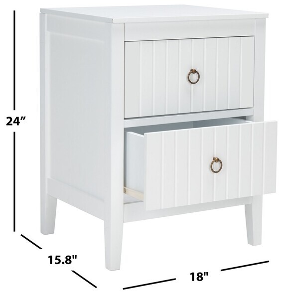 Safavieh TEGAN 2 DRAWER NIGHT STAND, Reduced Price 2172754249 NST5004A