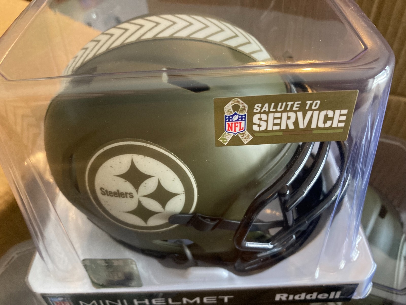PITTSBURGH STEELERS SALUTE TO SERVICE 2022  REPLICA MINI HELMET NFL RIDDELL