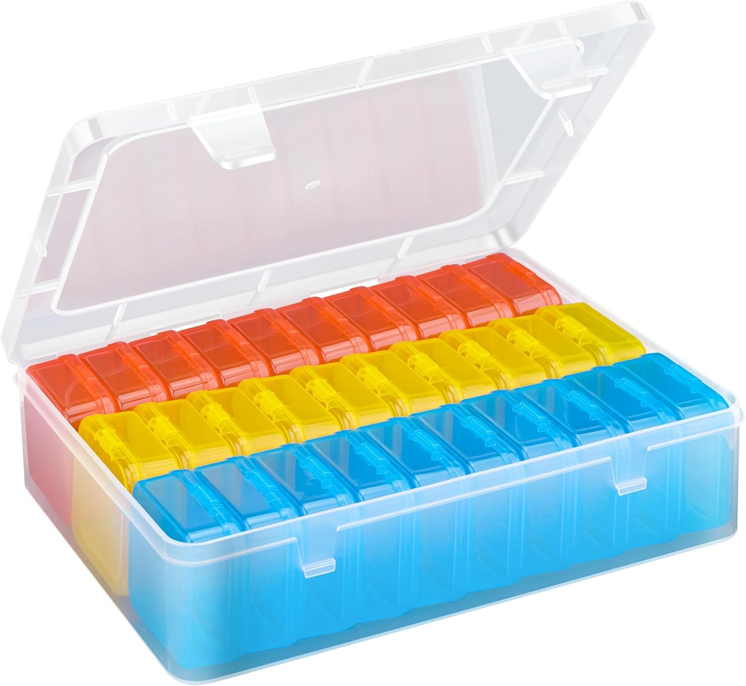 Bead Organizer Box 31Pcs Small Beads Organizers & Storage Plastic Cases Mini