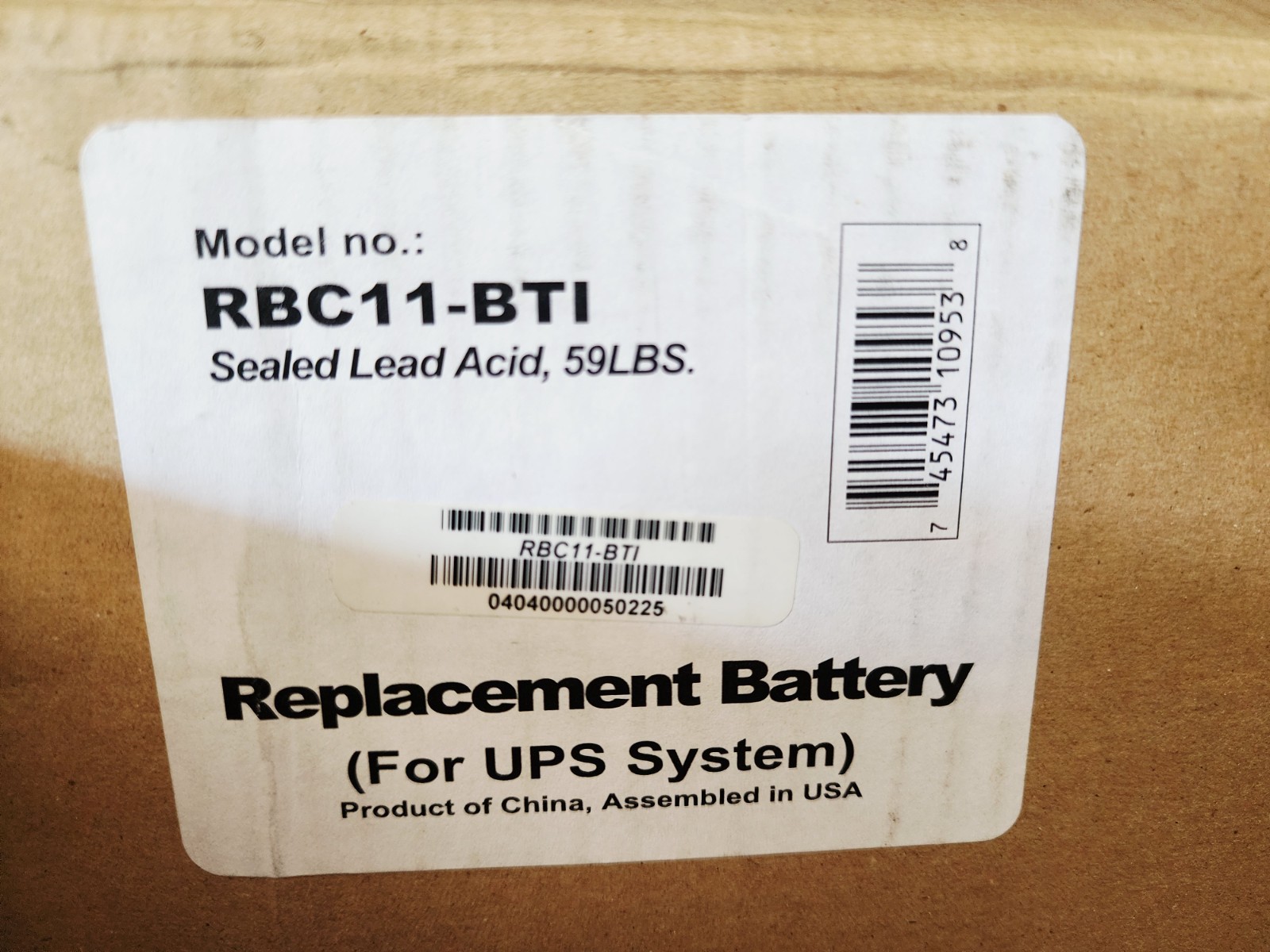 BTI RBC11 Sealed Lead Acid Battery UPS Replacement