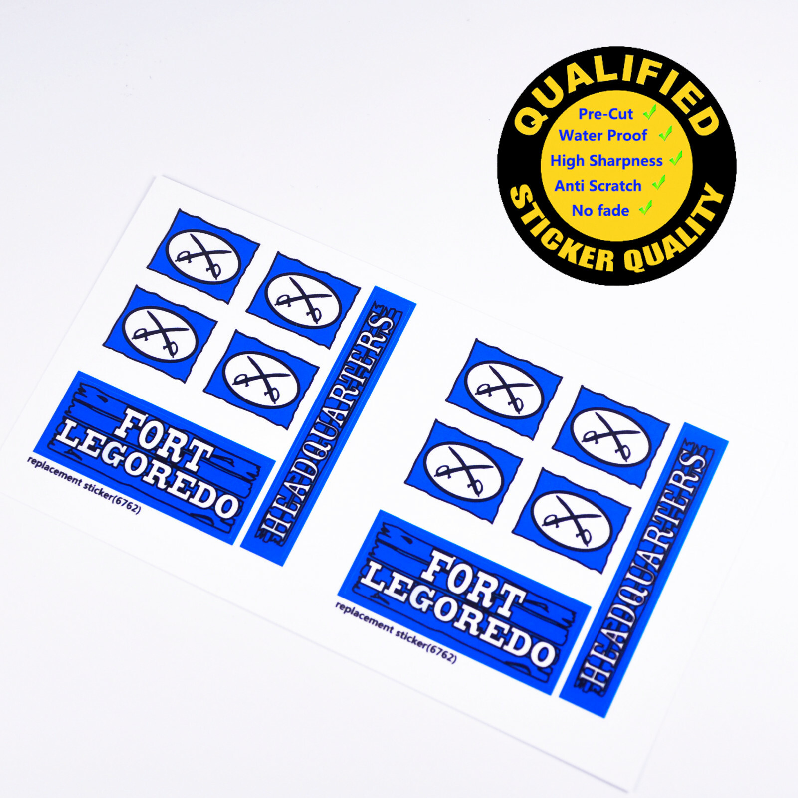 Replacement sticker for set 6762 6769, Precut sticker*2