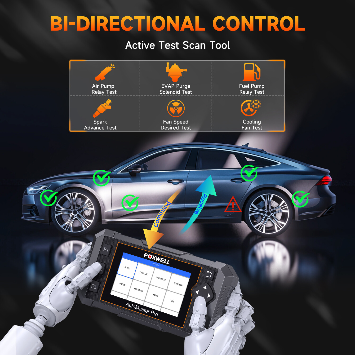 NT650 Pro Bidirectional Car Diagnostic Tool ABS SRS OBD2 Scanner TPMS DPF Reset
