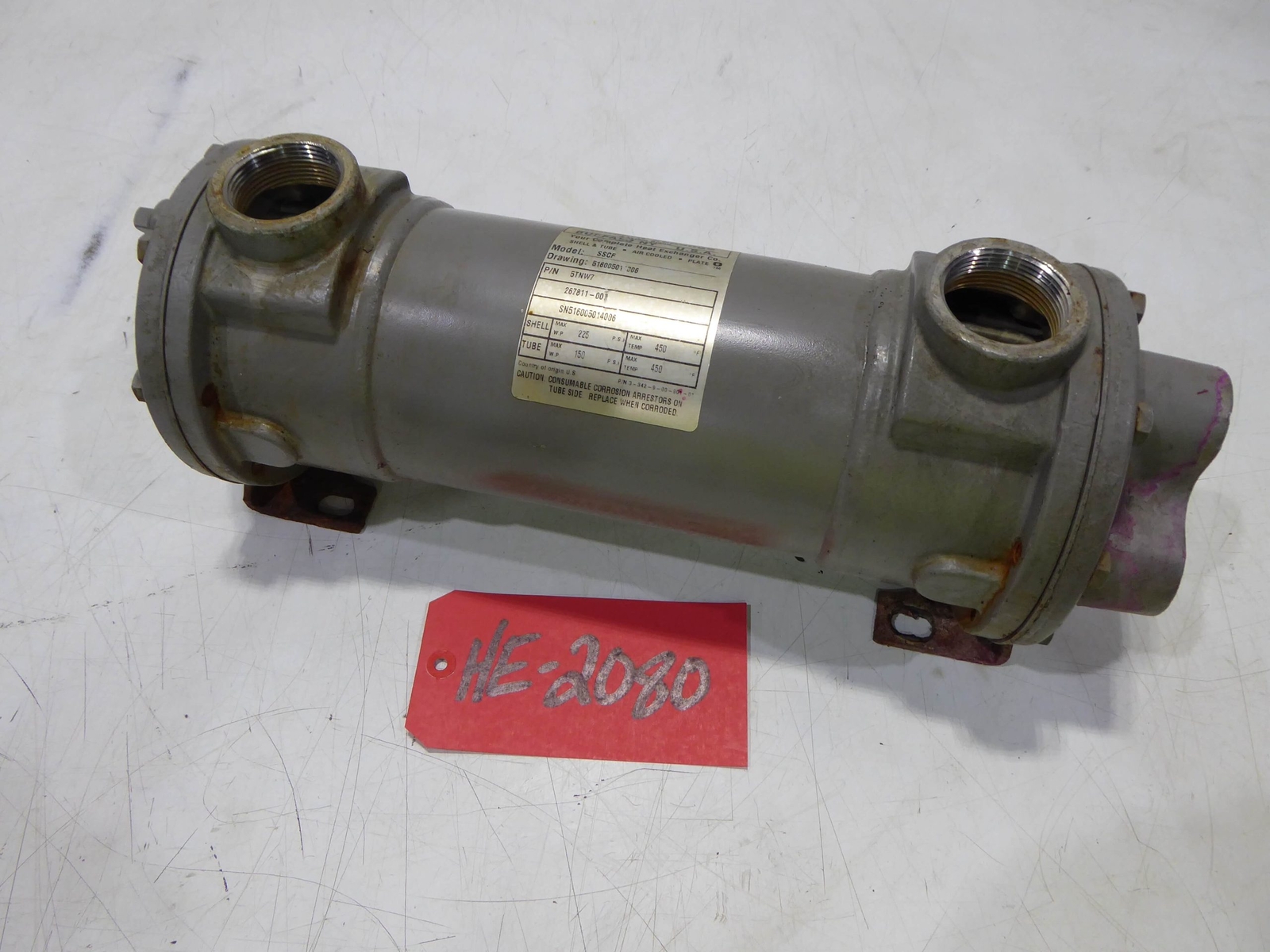 Standard Xchange Shell & Tube Heat Exchanger HE2080