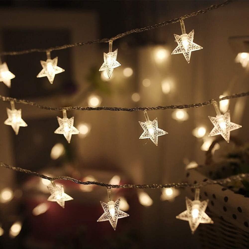 100LED Star String Lights,33FT Plug in Fairy String Lights Waterproof for Indoor